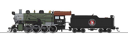 Broadway 2-8-0 Consolidation Great Northern #1143 DCC HO Scale Model Train Steam Locomotive #7331