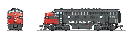 Broadway EMD F7 A & B units Southern Pacific 6233, 8148 DCC N Scale Model Train Diesel Locomotive #7760