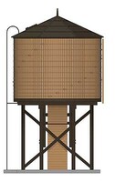 Broadway Water Tower Unpowered Brown HO Scale Model Railroad Building #7926