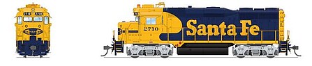 Broadway EMD GP30 ATSF #2710 Blue Warbonnet DCC Ready HO Scale Model Train Diesel Locomotive #9560