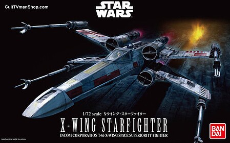 Bandai-Star-Wars Star Wars - X-Wing Starfighter Science Fiction Plastic Model Kit 1/72 Scale #2378837