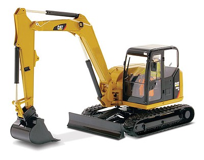 B2B-Replicas Caterpillar 308E2 CR SB Mini Hydraulic Excavator Yellow, Black - 1/50 Scale