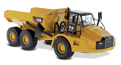 B2B-Replicas Caterpillar 740B Articulated Truck - Assembled - DM High Line Series Yellow, Black - 1/50 Scale