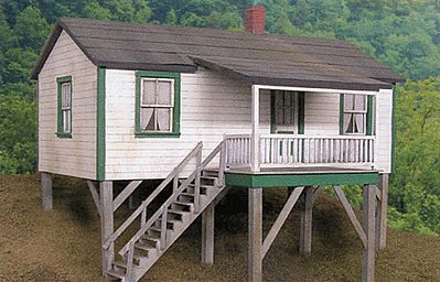 BTS Cabin Creek Company House - Kit (Laser-Cut Wood) O Scale Model Railroad Building #17237