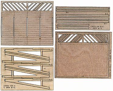 BTS Lattice-Base Wood Billboard - Kit McCabe Lumber HO Scale Model Railroad Scenery #23026