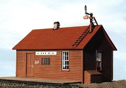 BTS East Broad Top Coles Station - 3-1/2 x 4-1/8 HO Scale Model Railroad Building #27124