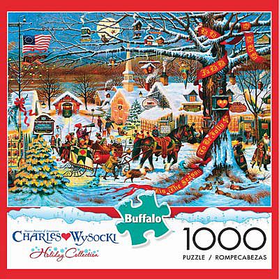 Buffalo-Games Small Town Christmas 1000pcs Jigsaw Puzzle 600-1000 Piece #11425