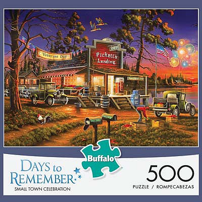 Buffalo-Games Small Town Celebration 500pcs Jigsaw Puzzle 0-599 Piece #3690