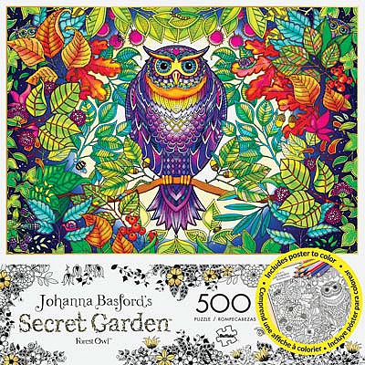 Buffalo-Games Forest Owl 500pcs Build/Color Jigsaw Puzzle 0-599 Piece #3842