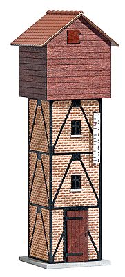 Busch Half-Timber & Wood Water Tower O Scale Model Railroad Building #10025