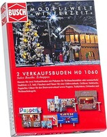 Busch Christmas Booth w/Accessories pkg(2)