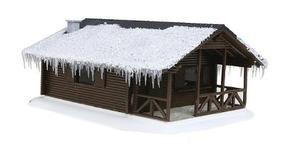 Busch Wintry Wood Cottage w/Interior Illumination HO Scale Model Railroad Building #1085