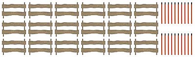 Busch Snow Fences and Snow Marker Poles Kit HO Scale Model Railroad Building Accessory #1120