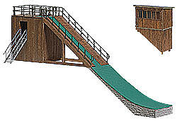 Busch Ski Jump Kit HO Scale Model Railroad Building Accessory #1180