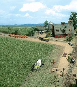 Busch Corn Field - Kit - 10 x 10cm HO-Scale Model Railroad Grass Earth #1202