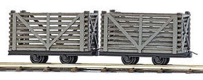 Busch Wood Peat Transport Wagon (2) HO Scale Model Train Freight Car #12214