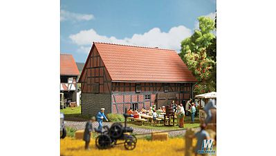 Busch Half-Timbered Barn w/ Small Stable Kit HO Scale Model Railroad Building #1506