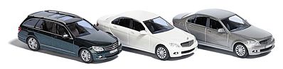Busch Mercedes-Benz Economy 3-Vehicle Set - Assembled HO Scale Model ...