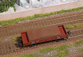 Busch Rusted Steel Mats Load HO Scale Model Train Freight Car Load #1682