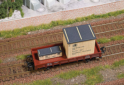 Busch GDR Wooden Crates Load HO Scale Model Train Freight Car Load #1684