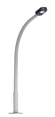 Busch Street Lamp with Curved Concrete Mast, Rectangular Lamp Yellow Light, 2-15/16  7.5cm