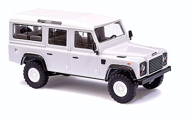 Busch 1983 Land Rover Defender SUV - Assembled - White HO Scale Model Railroad Vehicle #50300