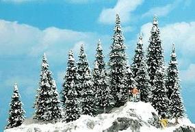 Busch Snow Covered Pine Trees 2-3/8-5-3/8'' HO Scale Model Railroad Tree #6466