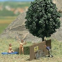 Busch Admiring the Scenery (Nudist Colony Adult) HO Scale Model Railroad Figures #7669