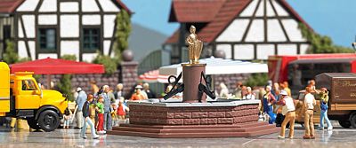 Busch Marketplace Fountain - Kit HO Scale Model Railroad Roadway Accessory #7728