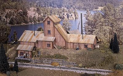 Campbell Red Mountain Mine HO Scale Model Railroad Building Kit #429