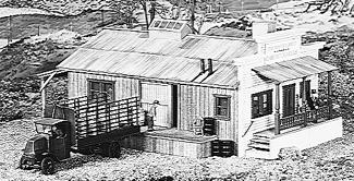 Campbell Cabinet Makers Shop HO Scale Model Railroad Building Kit #443