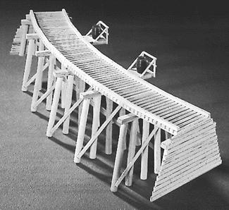 Perplexing Puzzles Plus N Scale Trestle Kit – Unassembled Wooden Bridge Kit, 1:160 Scale, USA Made