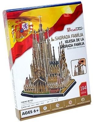 Cubic Sagrada Familia Church (Barcelona) (194pcs) 3D Jigsaw Puzzle #153
