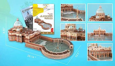 puzzle 3d vatican city basilica st italy peter 144pcs jigsaw cubic fun model toy daron worldwide trading pieces arquitetura dimensional