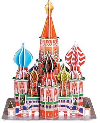 Cubic St. Basils Cathedral (Moscow, Russia) (173pcs) 3D Jigsaw Puzzle #93
