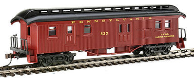 Con-Cor Baggage/Mail Car Pennsylvania RR #87 red HO Scale Model Train Passenger Car #1005713