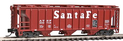 Con-Cor 40 Covered Hopper Santa Fe N Scale Model Train Freight Car #15091