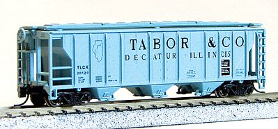 Con-Cor 40 PS-2 Covered Hopper Tabor Grain Co. N Scale Model Train Freight Car #15122