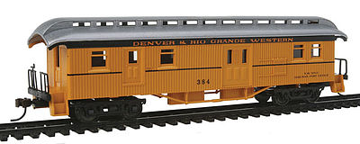 Con-Cor Open Platform Baggage DRGW 2 HO Scale Model Train Passenger Car #15701