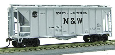 Con-Cor 40 Airslide(R) Single Bay Covered Hopper Norfolk & Western HO Scale Model Freight Car #197071