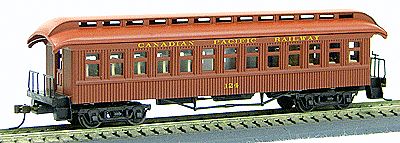 Con-Cor 1880s Wood Open-Platform Coach Canadian Pacific HO Scale Model Train Passenger Car #231