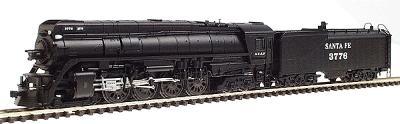 Con-Cor Steam 4-8-4 with Coal Bunker Tender Santa Fe #3776 N Scale Model Train #3888