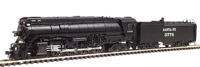 Con-Cor Steam 4-8-4 with Coal Bunker Tender Santa Fe #3778 N Scale Model Train #3889