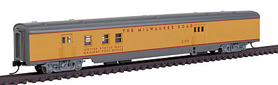 Con-Cor 85 Passenger Car RPO Milwaukee Yellow N Scale Model Train Passenger Car #40142