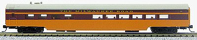 Con-Cor 85 Smooth-Side Diner Milwaukee Road N Scale Model Train Passenger Car #40286