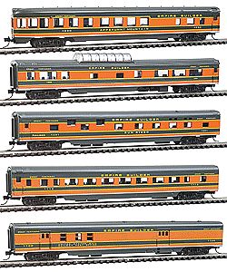 Con-Cor 85 Smooth-Side 5-Car Set Great Northern Empire Builder N Scale Model Passenger Car #40374