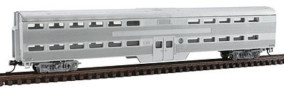 Con-Cor Corrugated Bi-Level Coach BNSF N Scale Model Train Passenger Car #40557