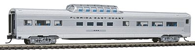 Con-Cor Budd 85 Corrugated-Side Mid-Train Dome Florida East Coast N Scale Model Passenger Car #41358