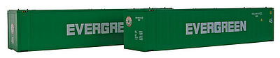 Con-Cor 45 RS Container Evergreen #2 (2) HO Scale Model Train Freight Car Load #483564