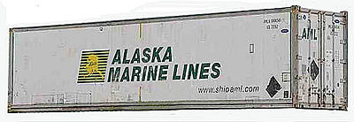 Con-Cor 53 Reefer Container Alaska #1 HO Scale Model Train Freight Car #488155
